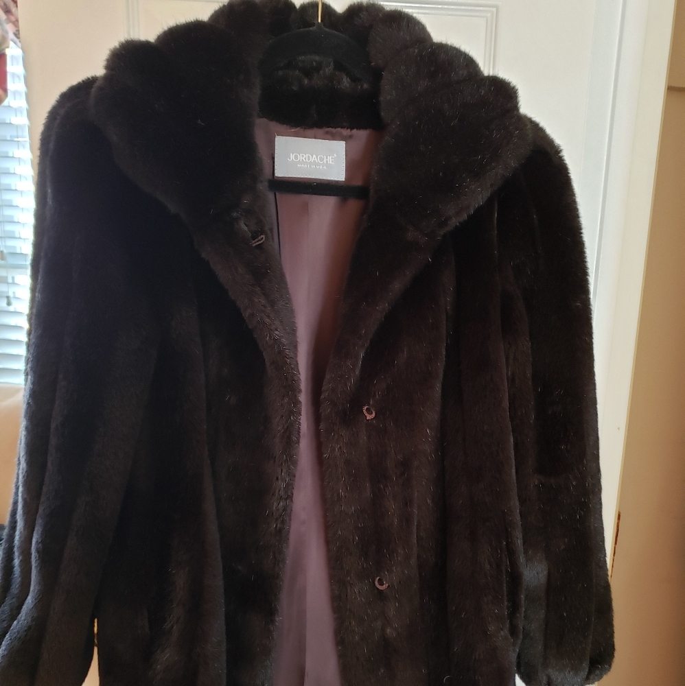 Womens faux fur coat